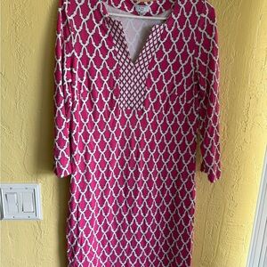 Crown & Ivy Pink and White Maxi Dress